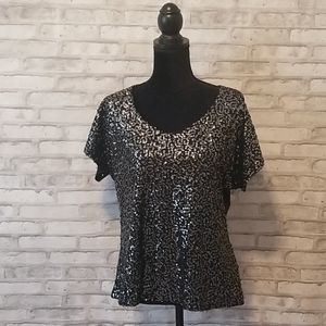 Vanity Black Sequin Shirt